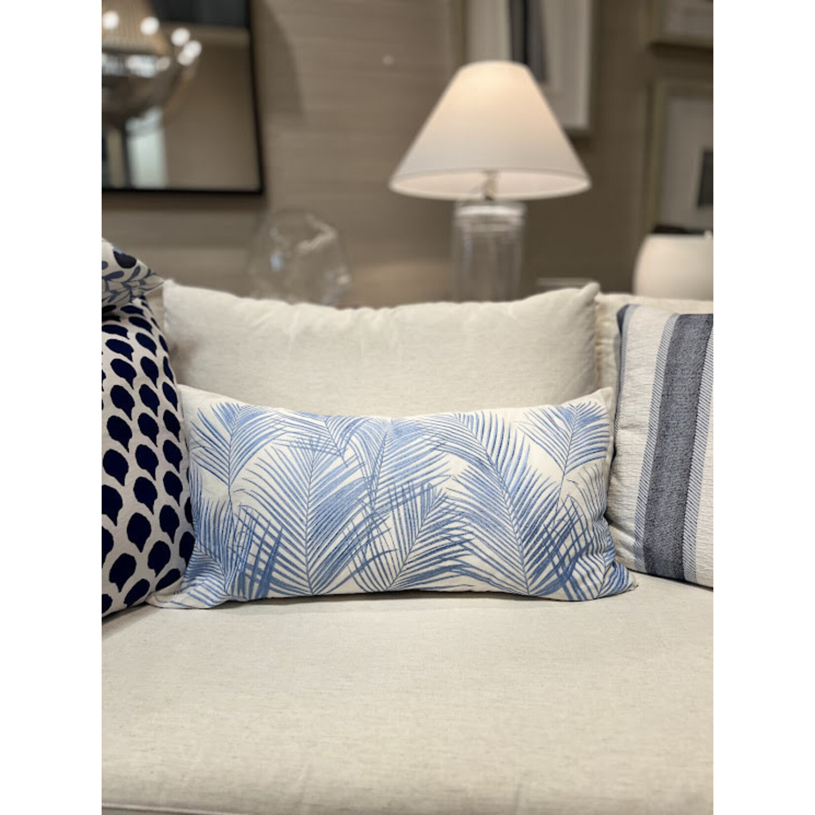 John Robshaw Textiles Pihu Bolster Pillow 17x32 Outdoor