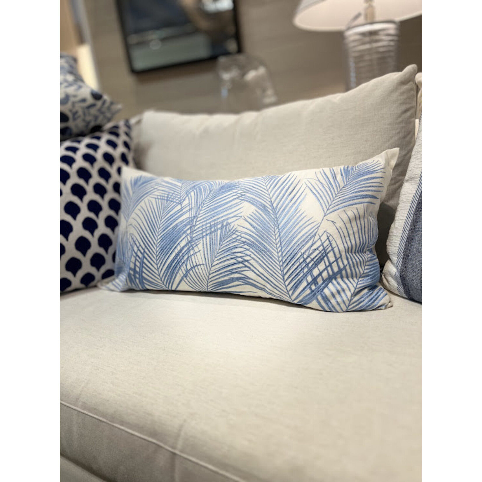 John Robshaw Textiles Pihu Bolster Pillow 17x32 Outdoor
