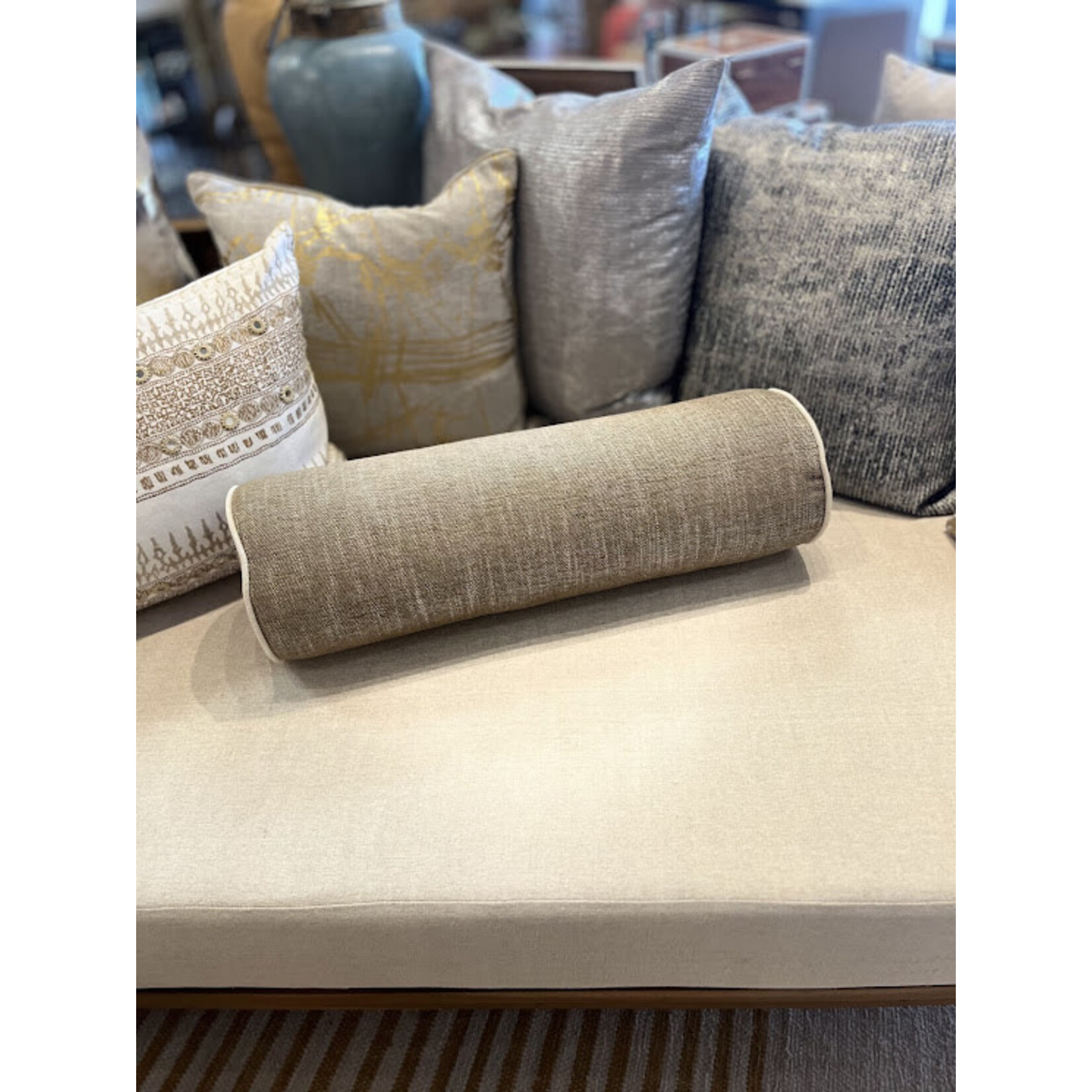 Summer Classics Cozy Toffee Decorative Bolster Pillow