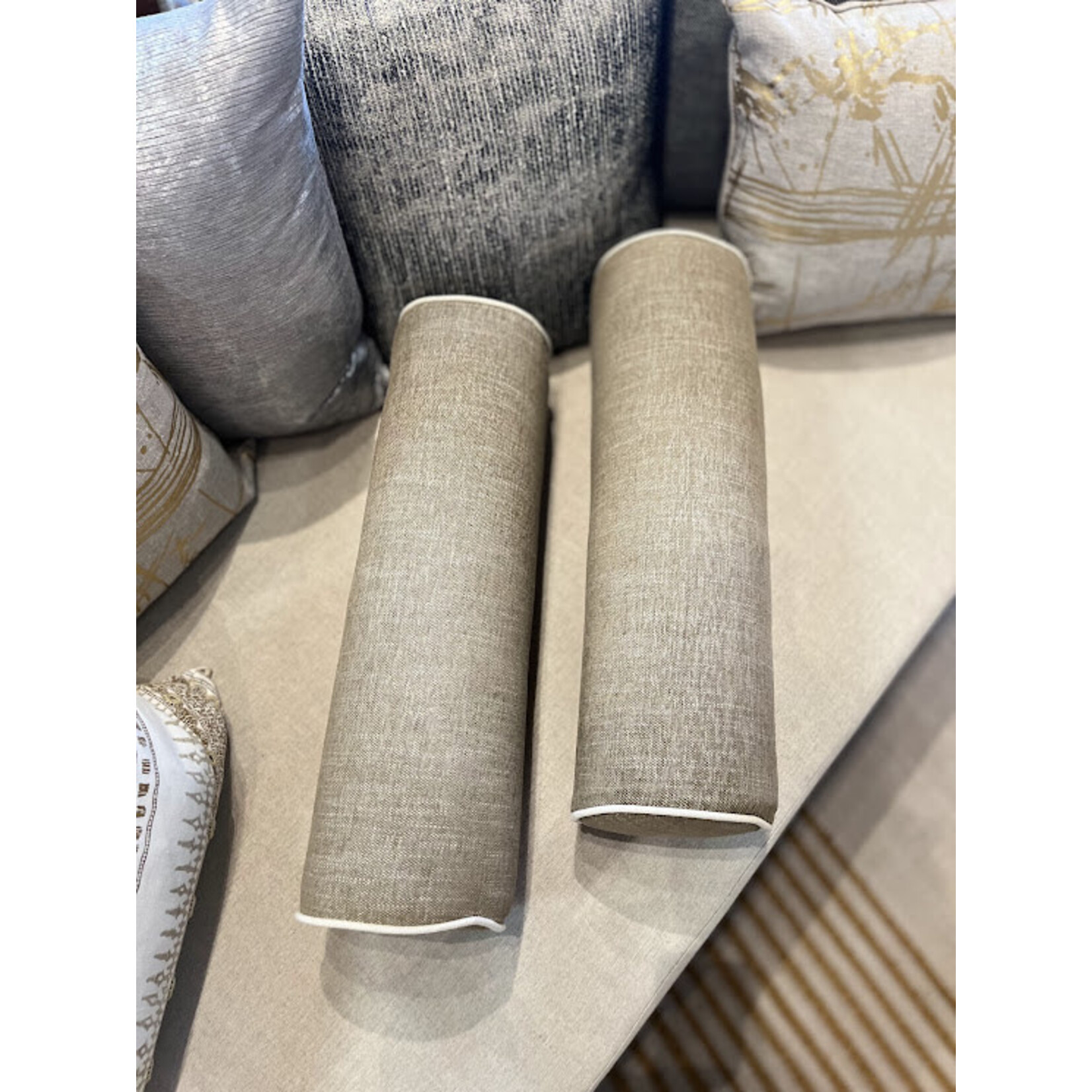 Summer Classics Cozy Toffee Decorative Bolster Pillow