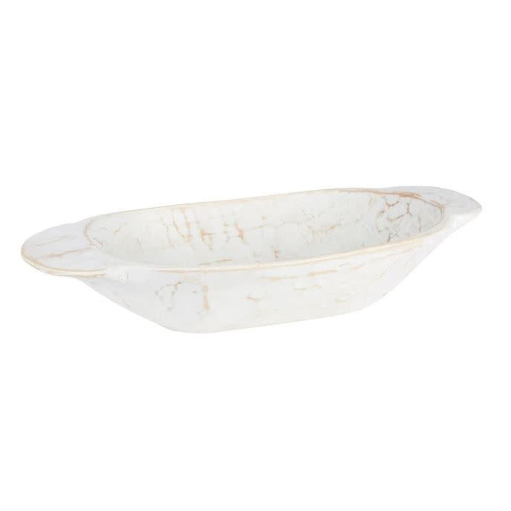 etuHOME Distressed White Dough Bowl Small
