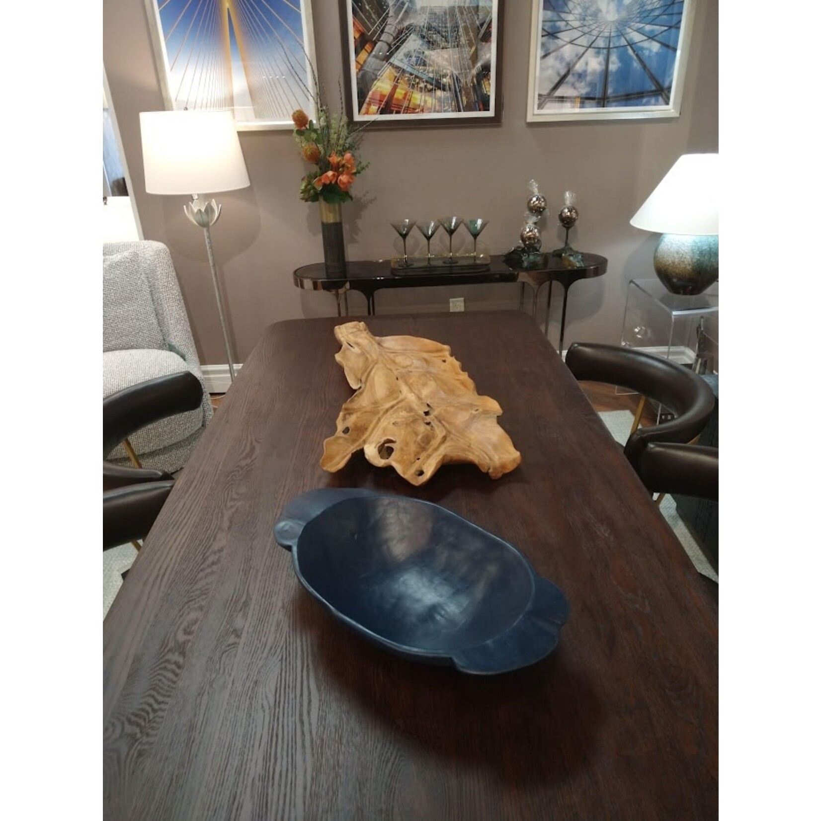 etuHOME Vintage Navy Dough Bowl