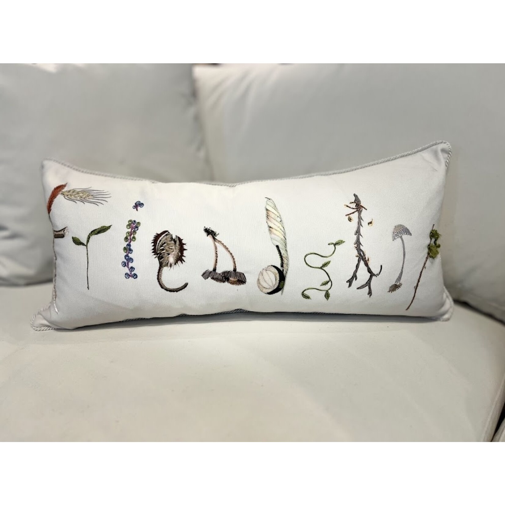 Juliska Forest Walk Embroidered Friendship Pillow