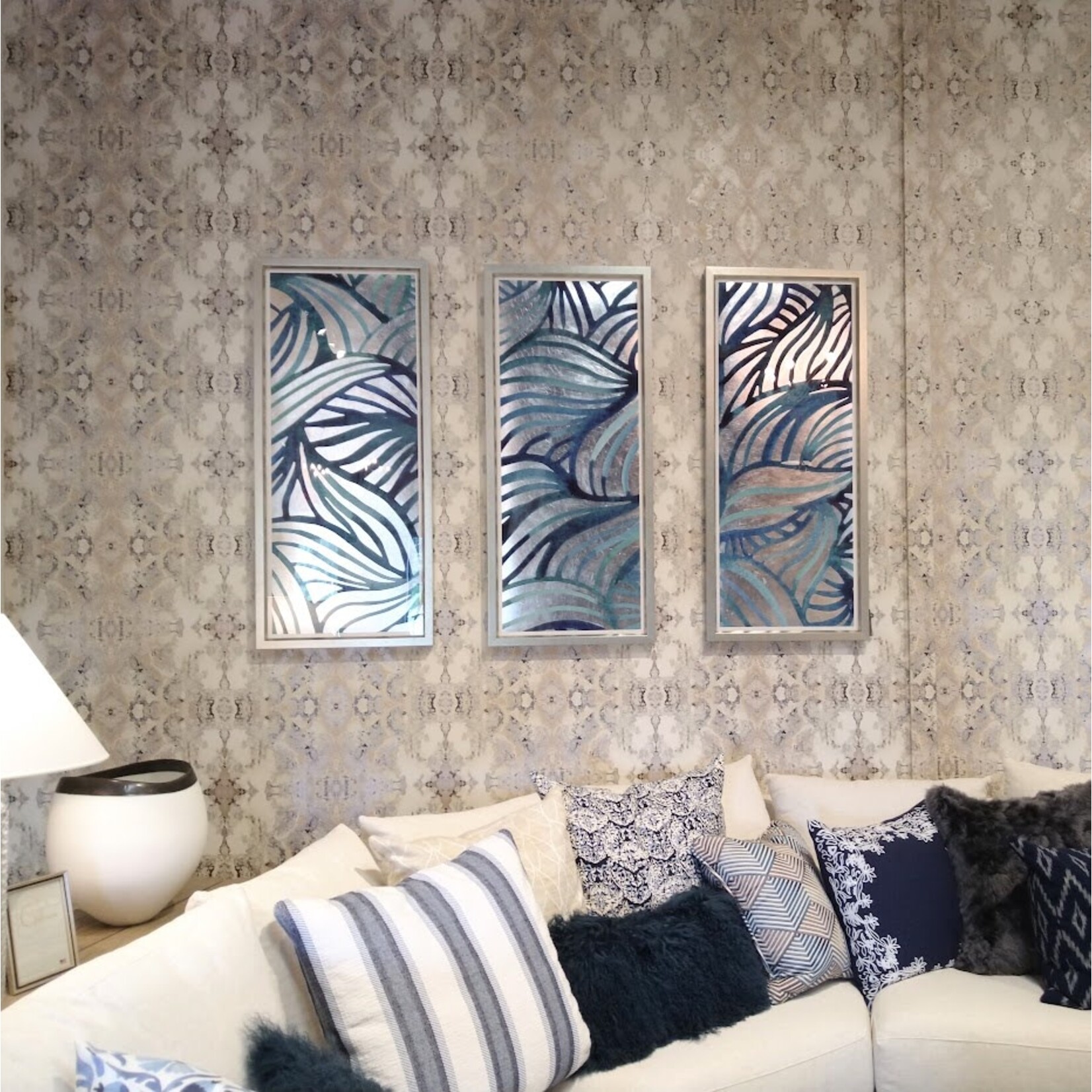 Trowbridge Gallery Silver Waves Framed Artwork