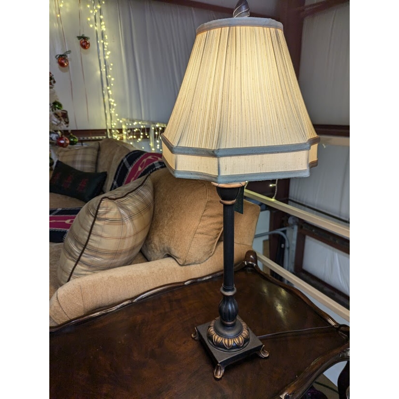 Wildwood Footed Brass Candlestick Lamp