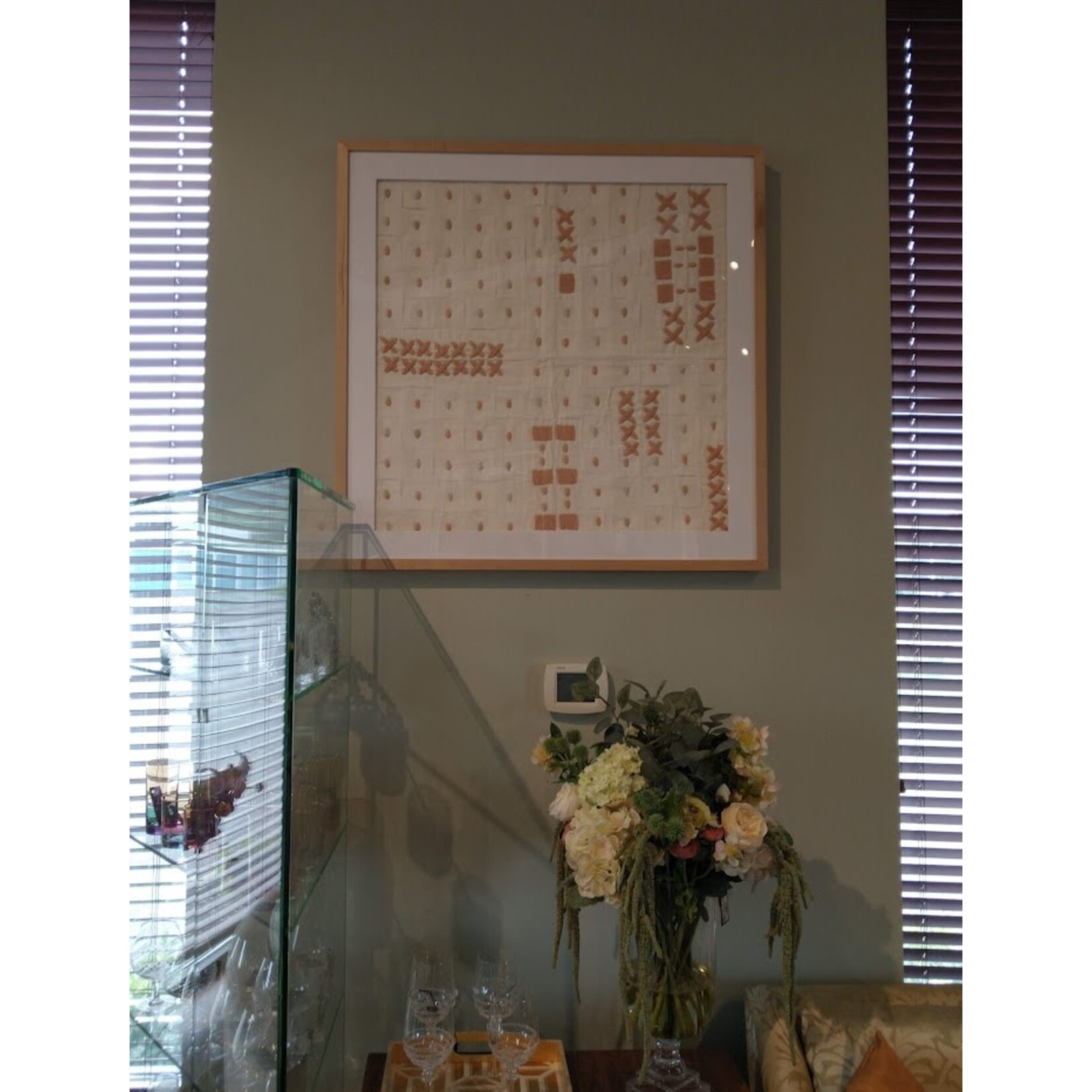 Loloi Inc Stitches In Time Framed Ivory Wood Artwork