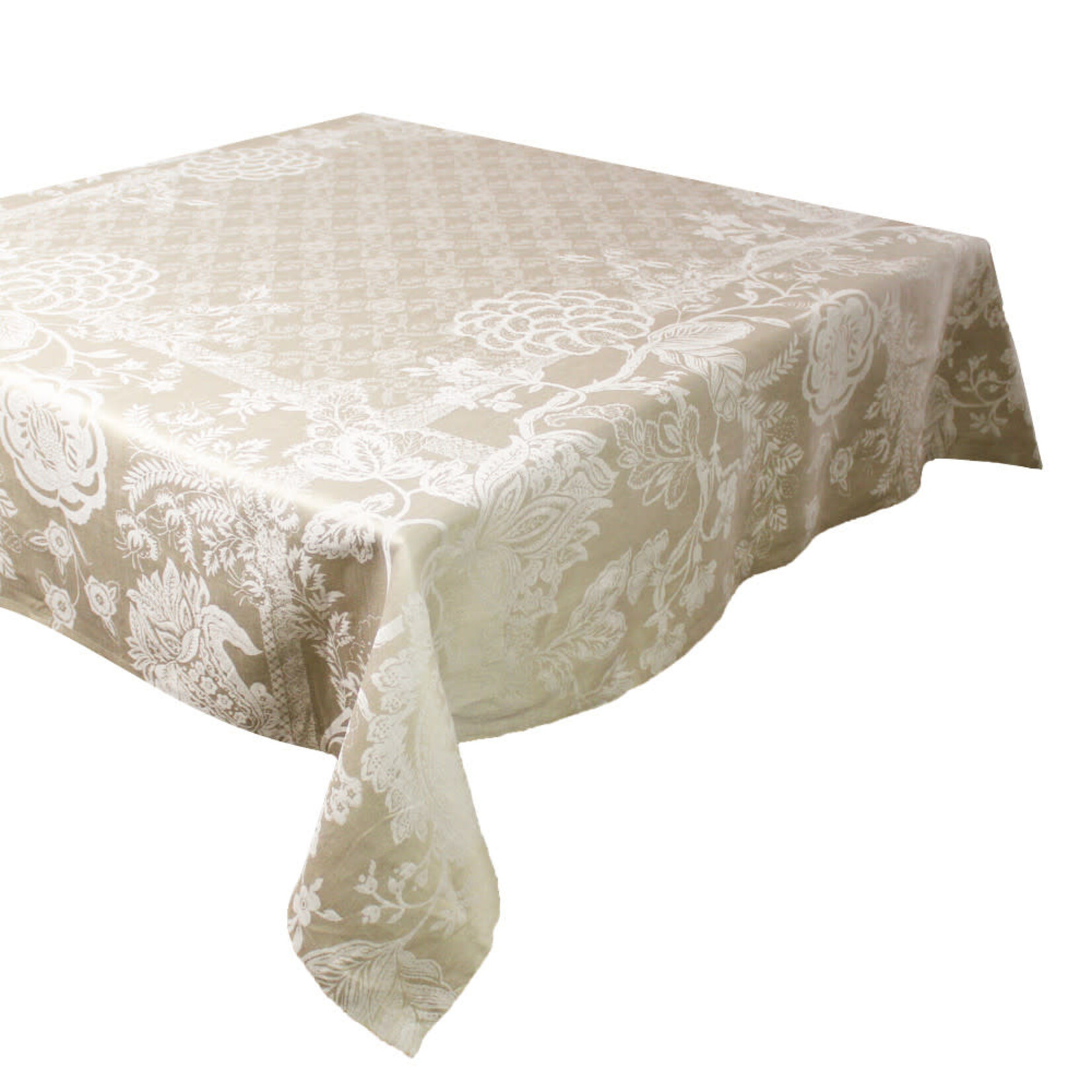 Garnier Thiebaut Scarlett Naturel Jacquard Tablecloth