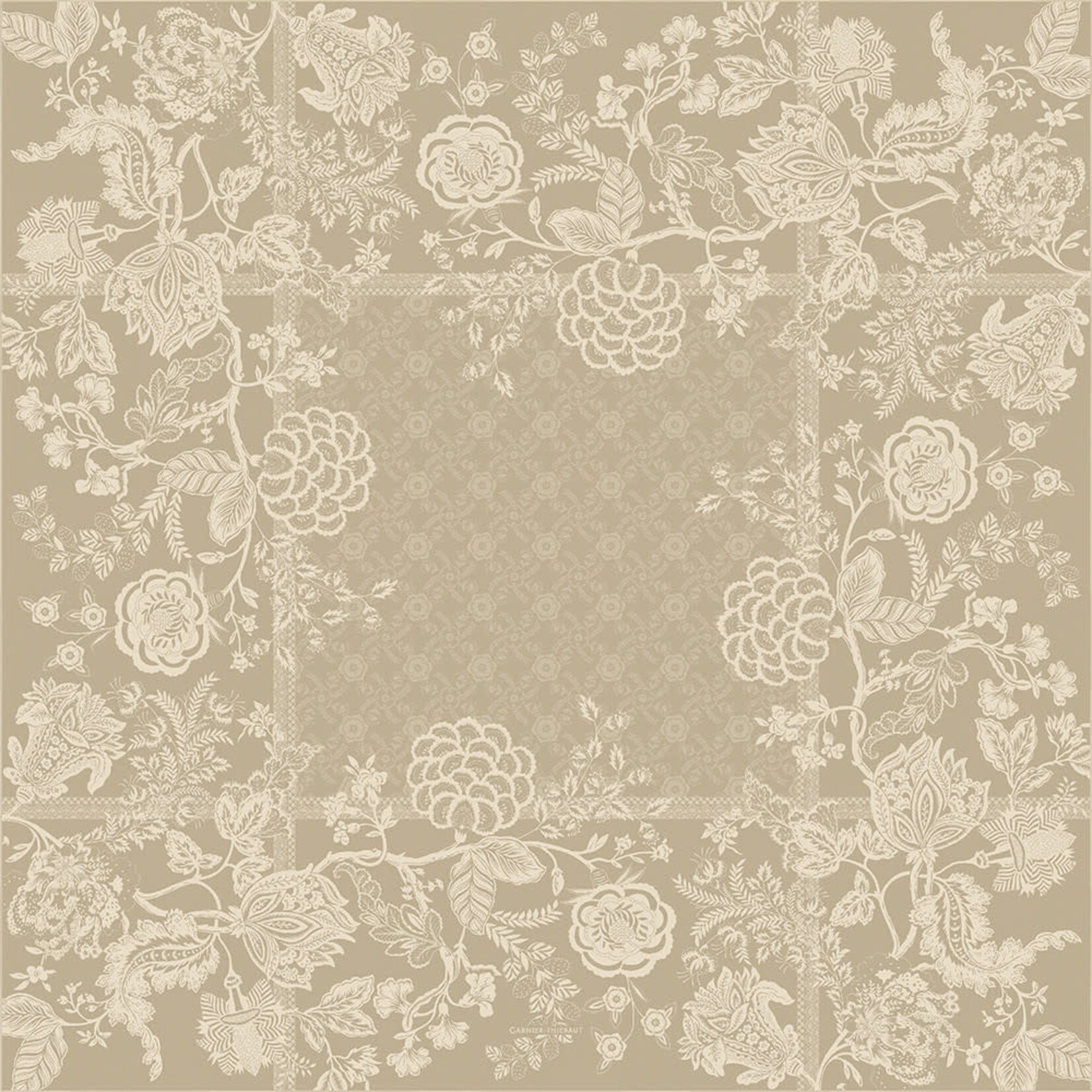 Garnier Thiebaut Scarlett Naturel Jacquard Tablecloth