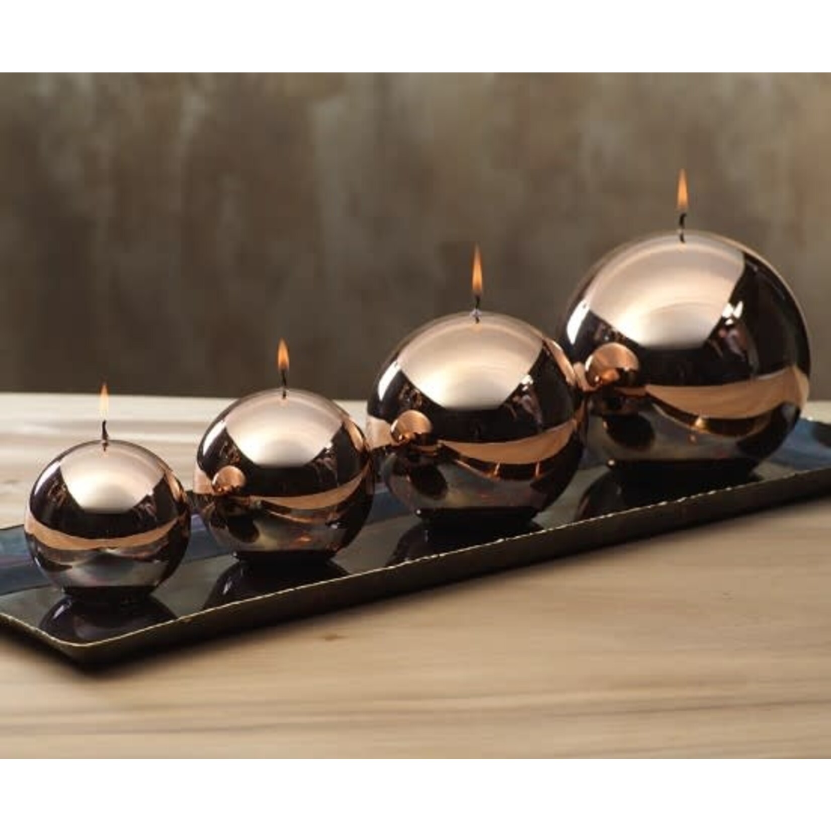 Zodax Shiny Metallic Ball Candle