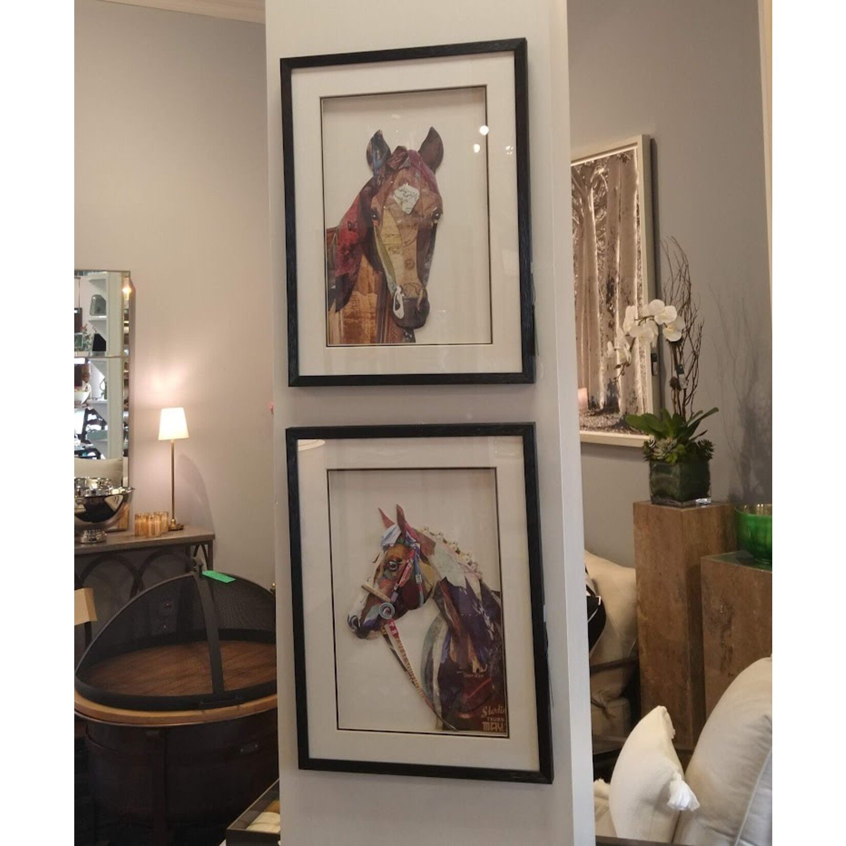 Two's Company Horse Collage Wall Artwork