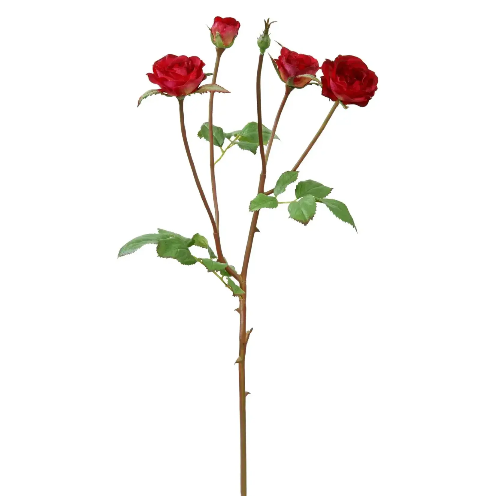 Winward Floral & Seasonal Decor Rose Floribunda 19" Stem  Red