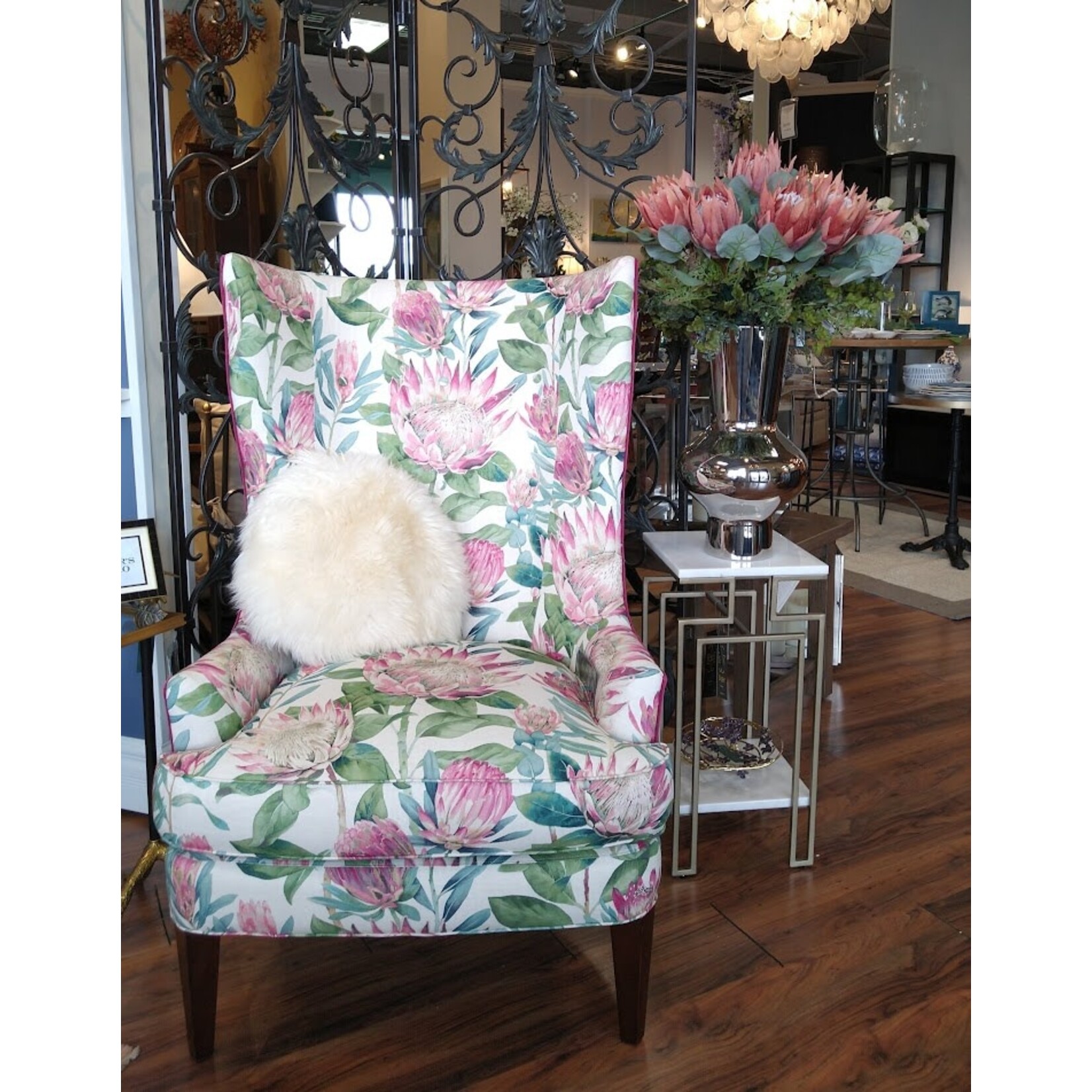 Winward Home Artificial King Protea Flower Stem 23.5"