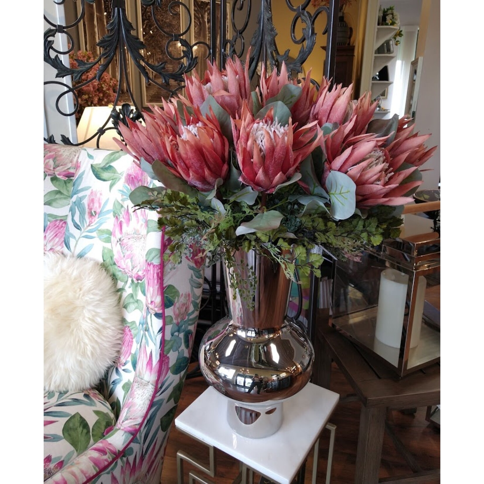 Winward Floral & Seasonal Decor King Protea 23.5" Faux Stem