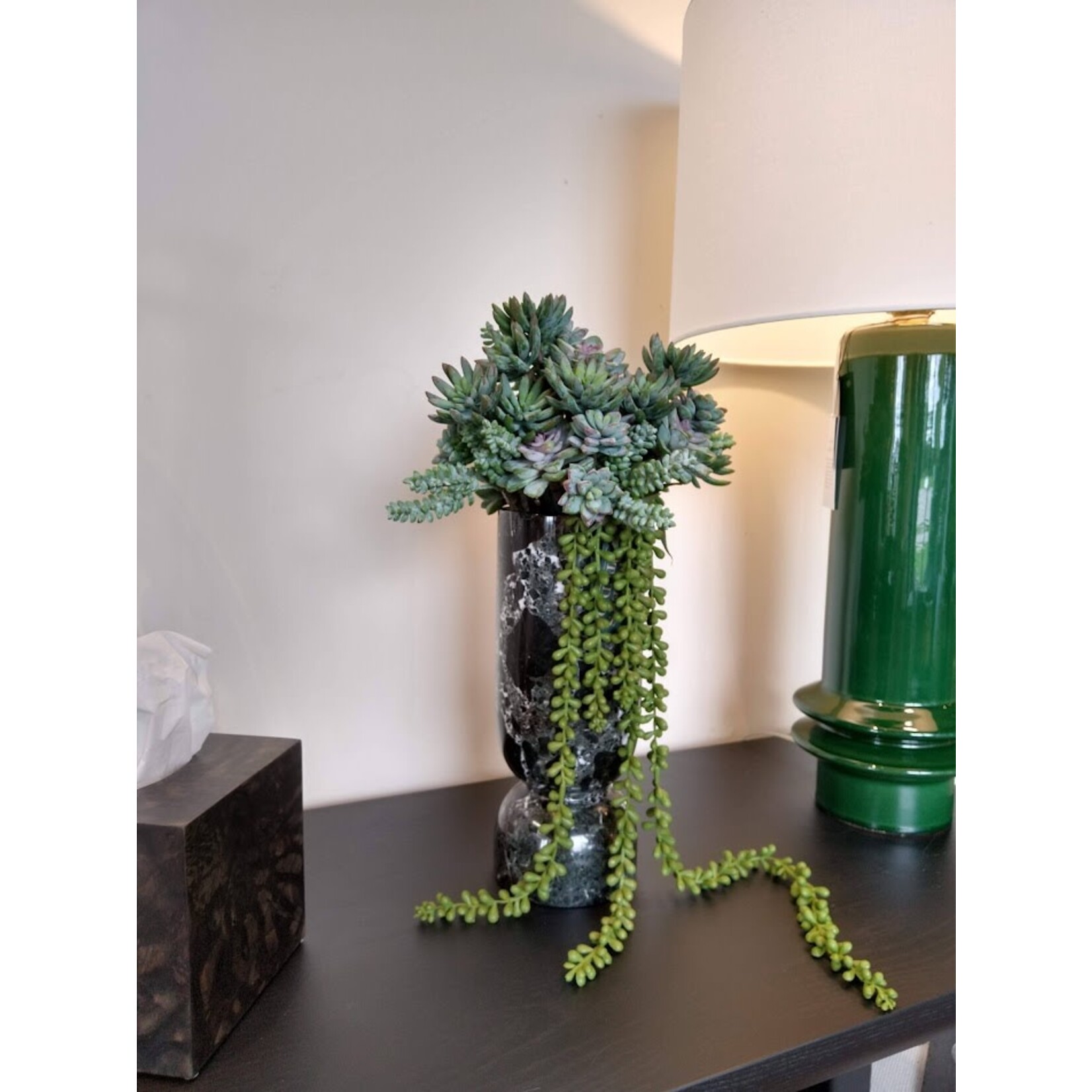 Winward Home Artificial Green Succulent Bouquet Pick 9.5''