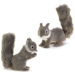 RAZ Imports Furry Grey Squirrel Ornament 6"
