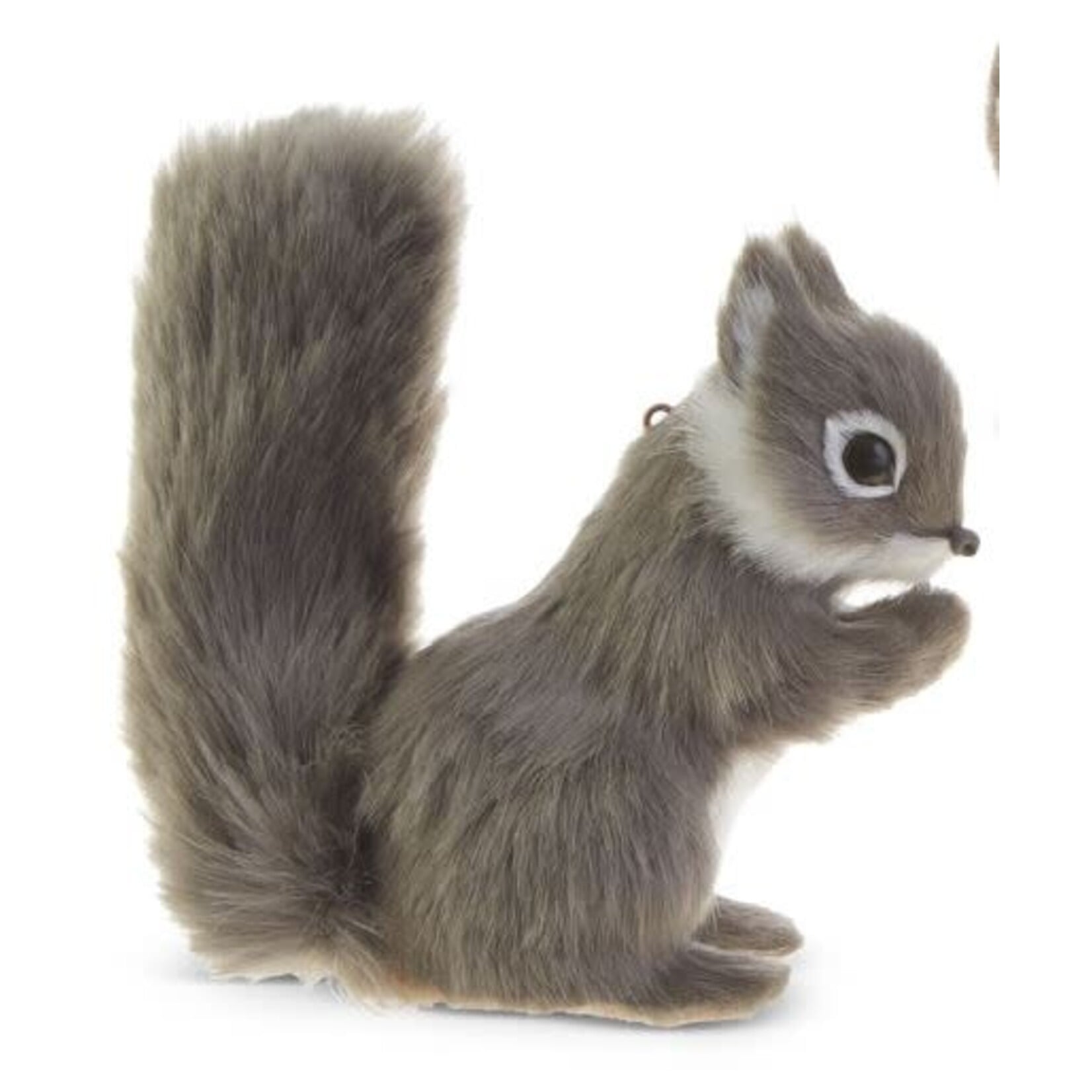 RAZ Imports Furry Grey Squirrel Ornament 6"