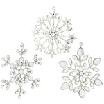 RAZ Imports Crystal Jeweled Snowflake Ornament 4"