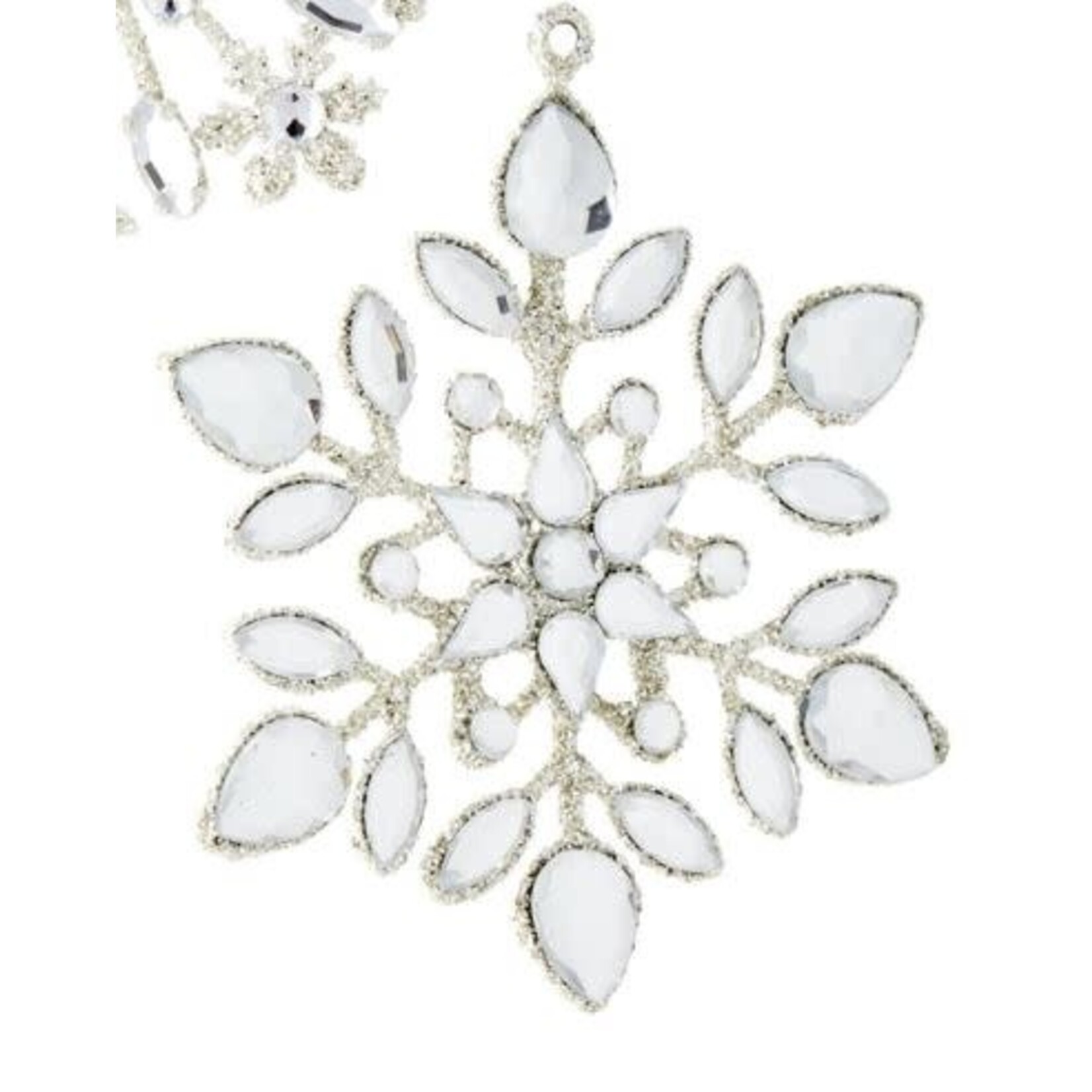 RAZ Imports Crystal Jeweled Snowflake Ornament 4"