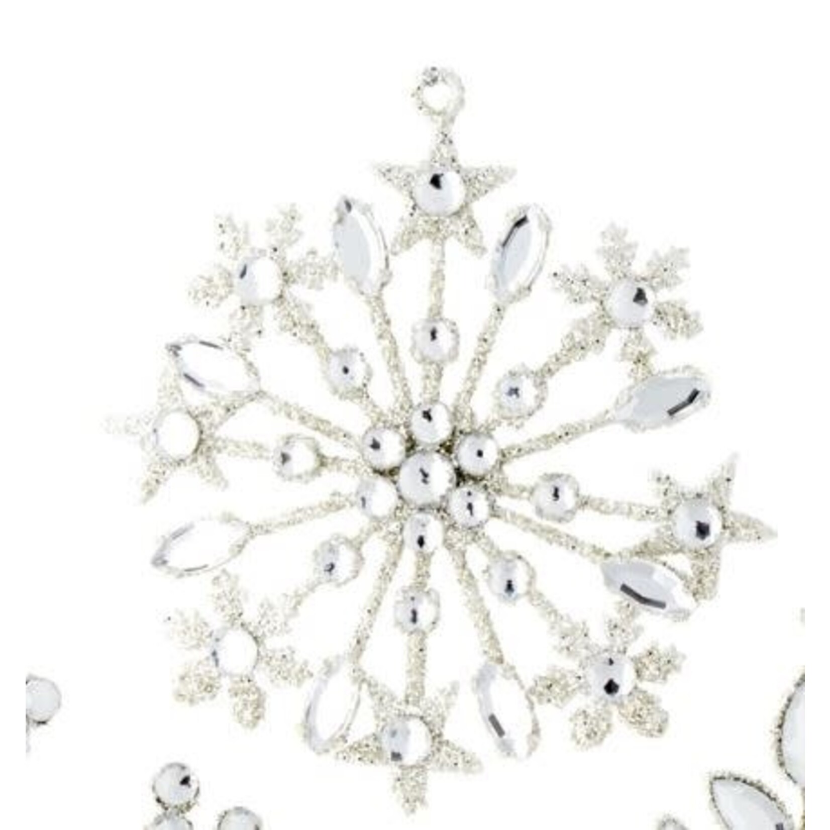 RAZ Imports Crystal Jeweled Snowflake Ornament 4"