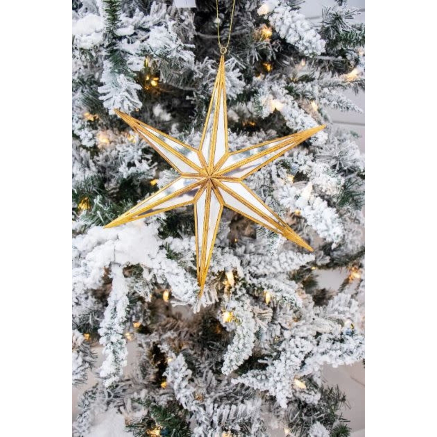 RAZ Imports Mirrored Star Ornament 12"
