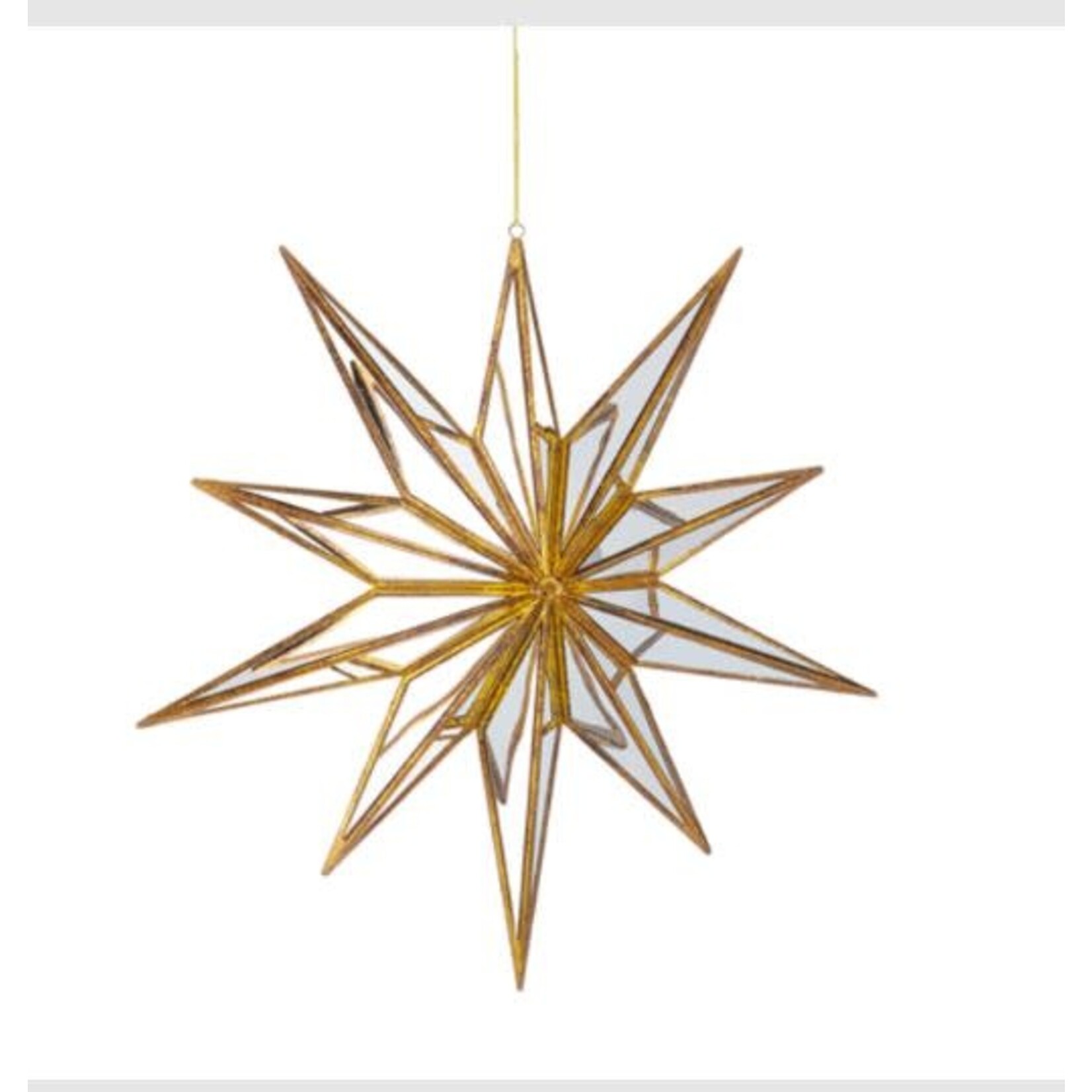 RAZ Imports Mirrored Star Ornament 15"