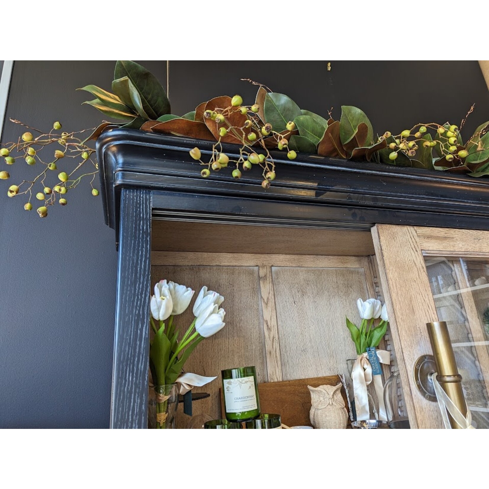 Winward Home Artificial Eucalyptus Green Pod Spray Branch 24.5"