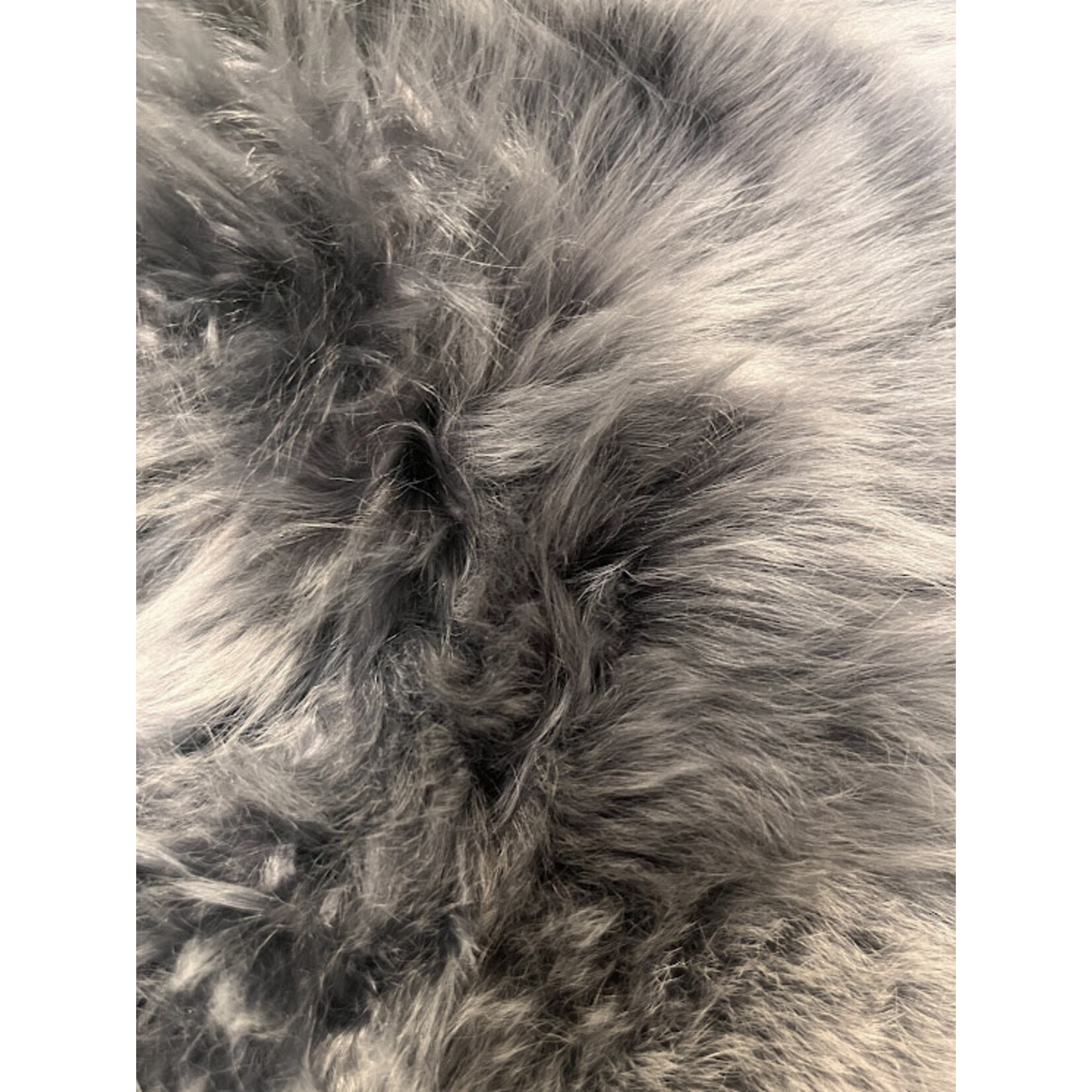 Gabby Alpaca Gray Throw Pillow with Feather Insert 22x22