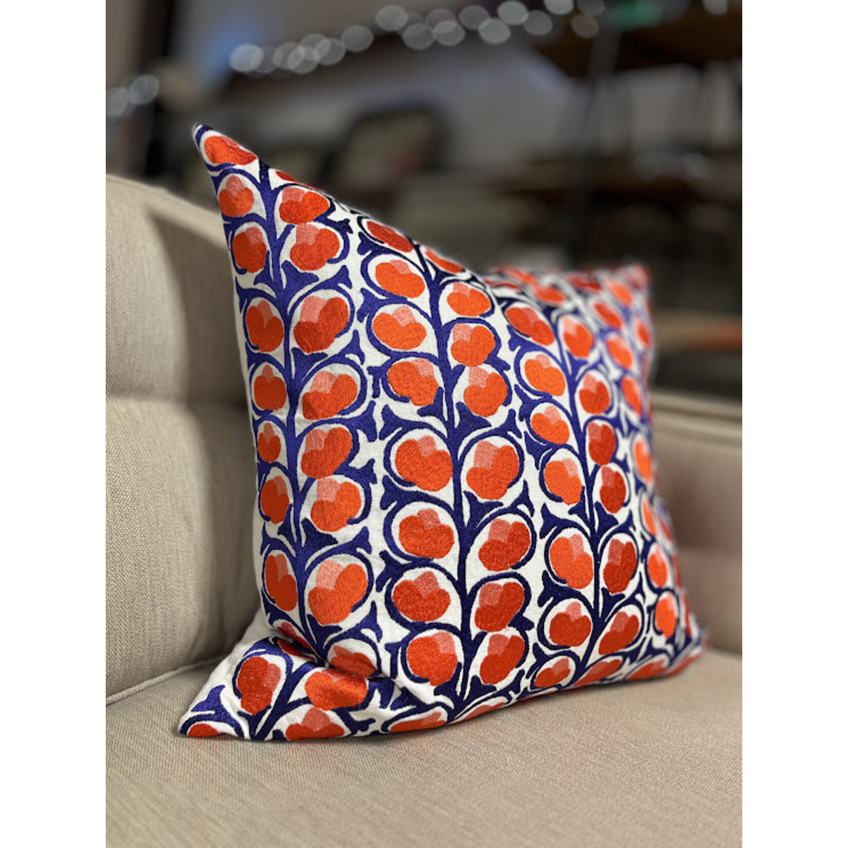 John Robshaw Textiles Sonia Decorative Pillow 22x22 with Insert