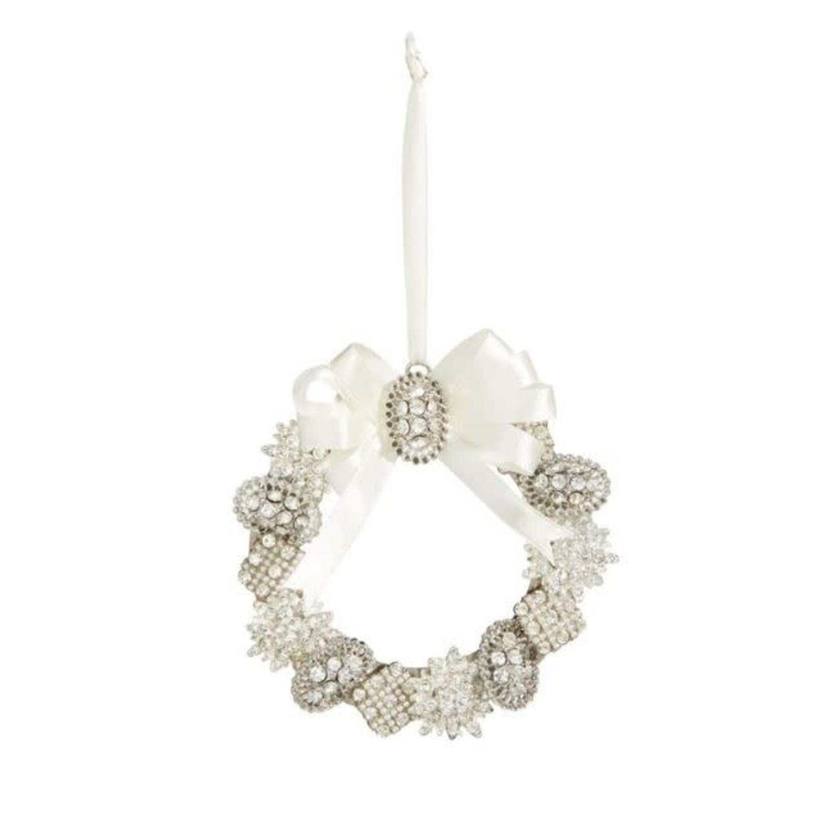 RAZ Imports Vintage Brooch Wreath Ornament 4.5"