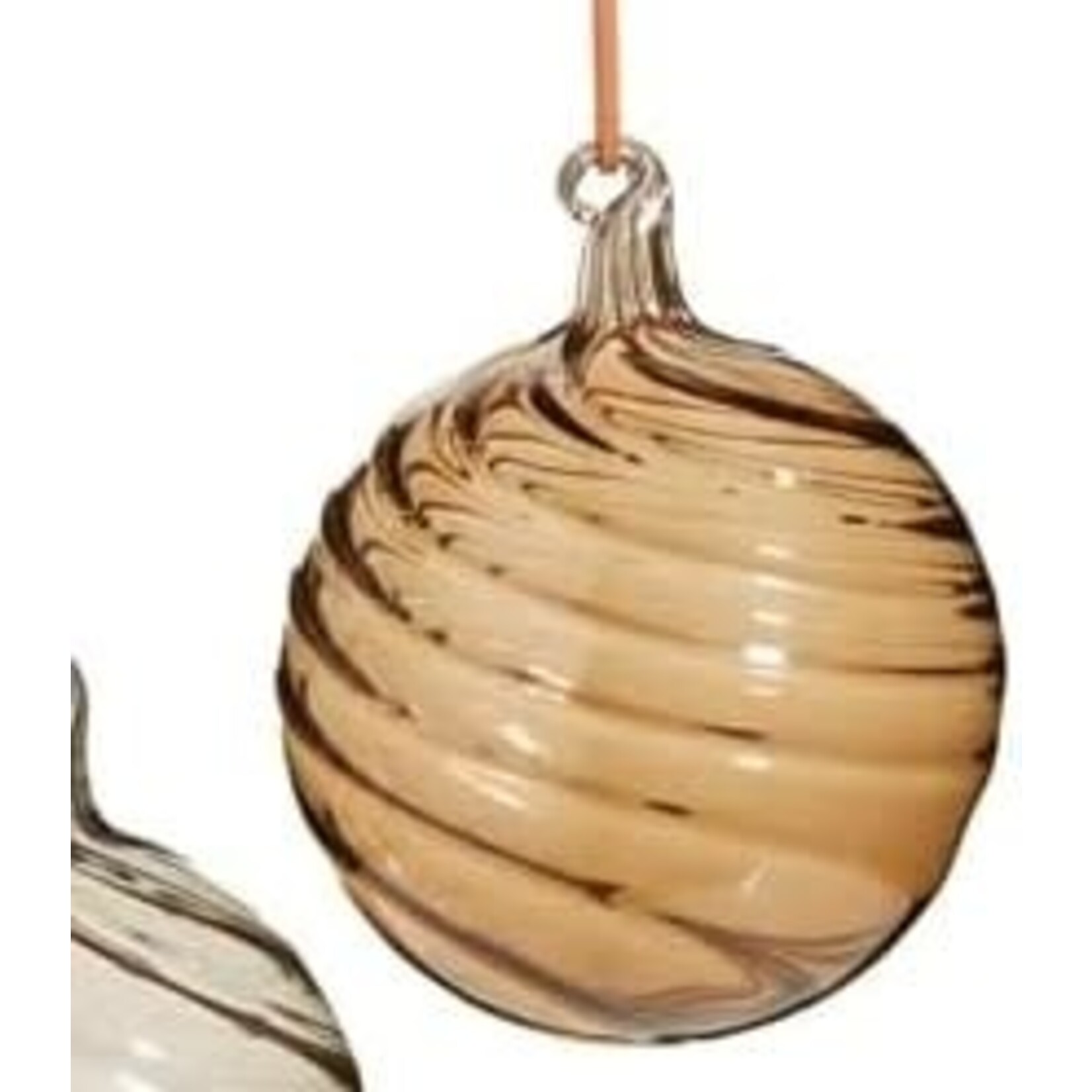 RAZ Imports Blown Glass Ball Ornament 4"
