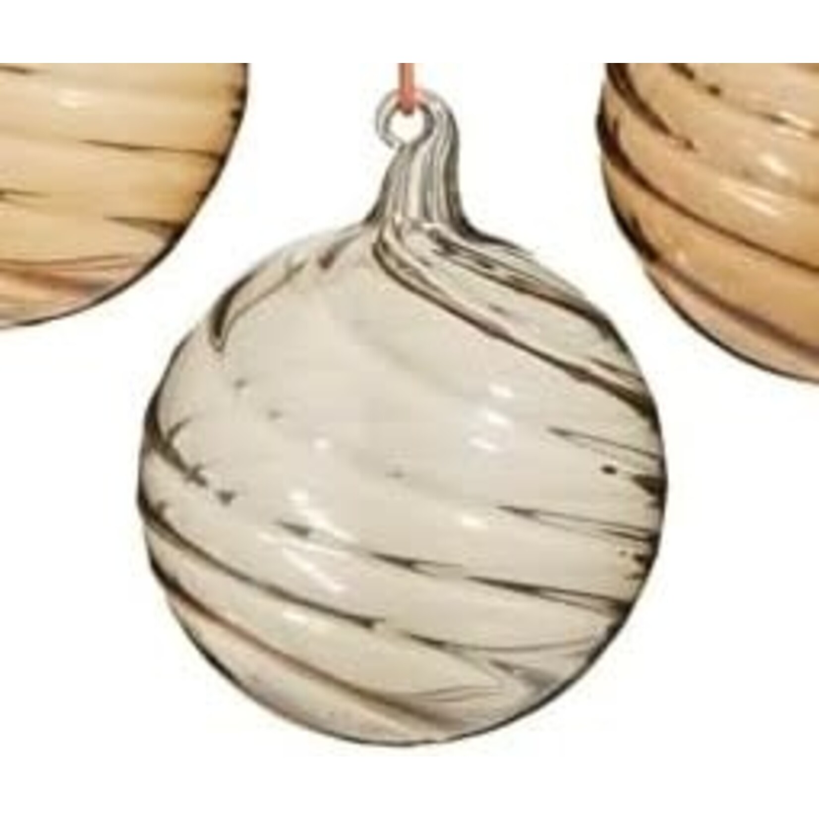 RAZ Imports Blown Glass Ball Ornament 4"