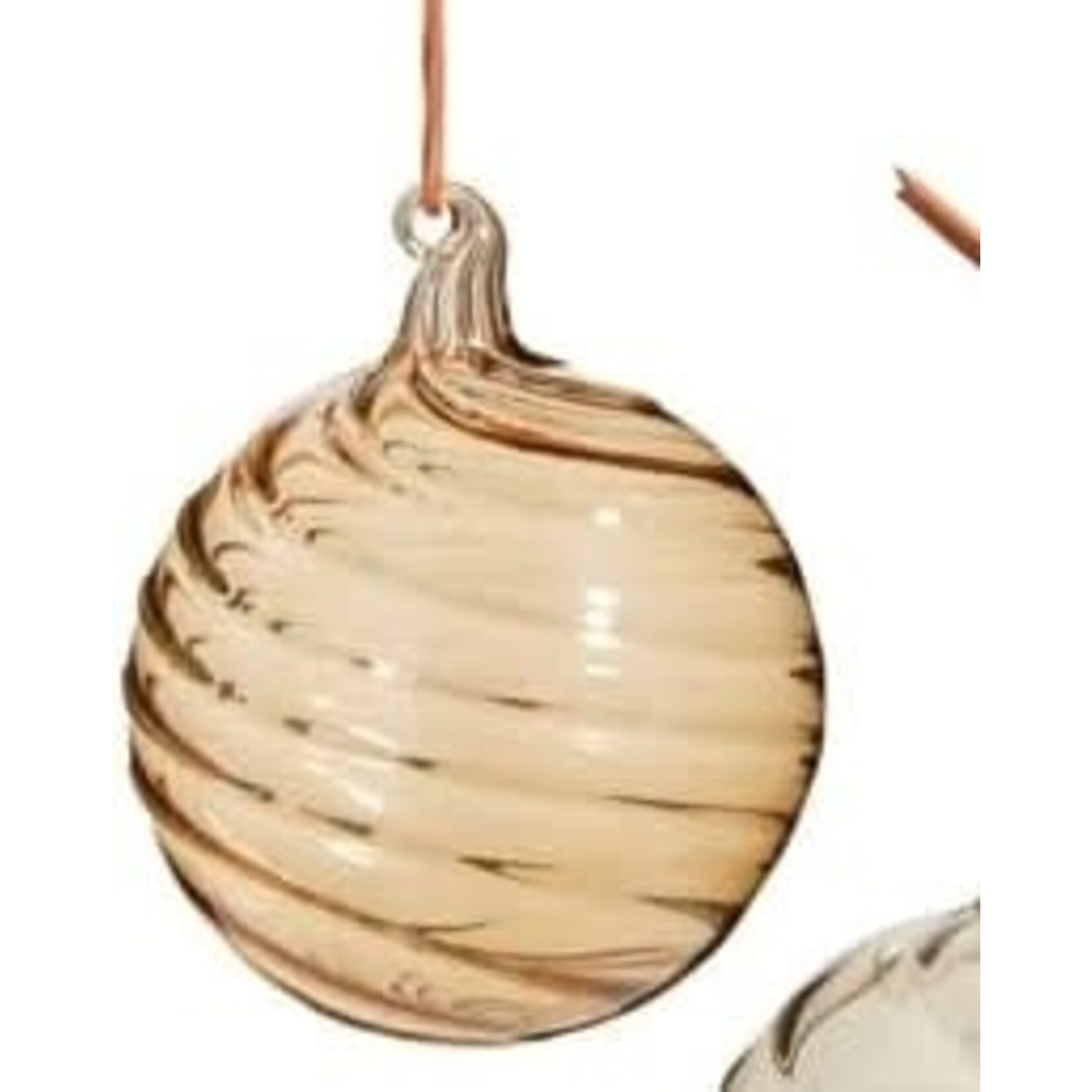 RAZ Imports Blown Glass Ball Ornament 4"