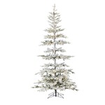 RAZ Imports Pre Lit Flocked Noble Fir Tree 7.5'