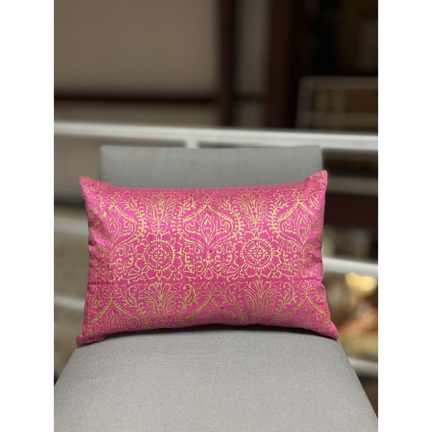 John Robshaw Textiles Ayati Pink Decorative Accent Pillow