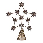 RAZ Imports Jeweled Star Iron & Glass Tree Topper Finial 10.5"