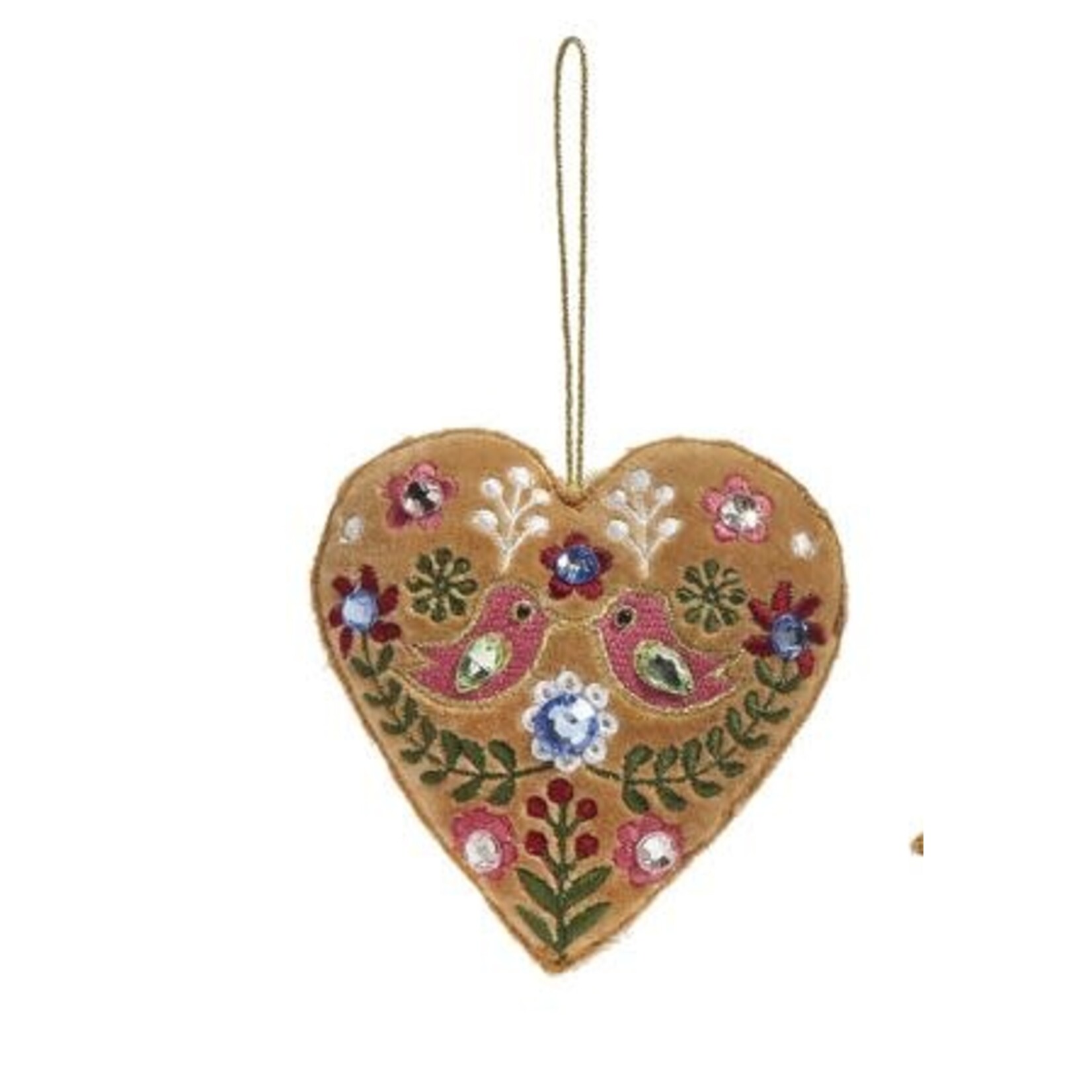 RAZ Imports Embroidered Christmas Ornament 4"