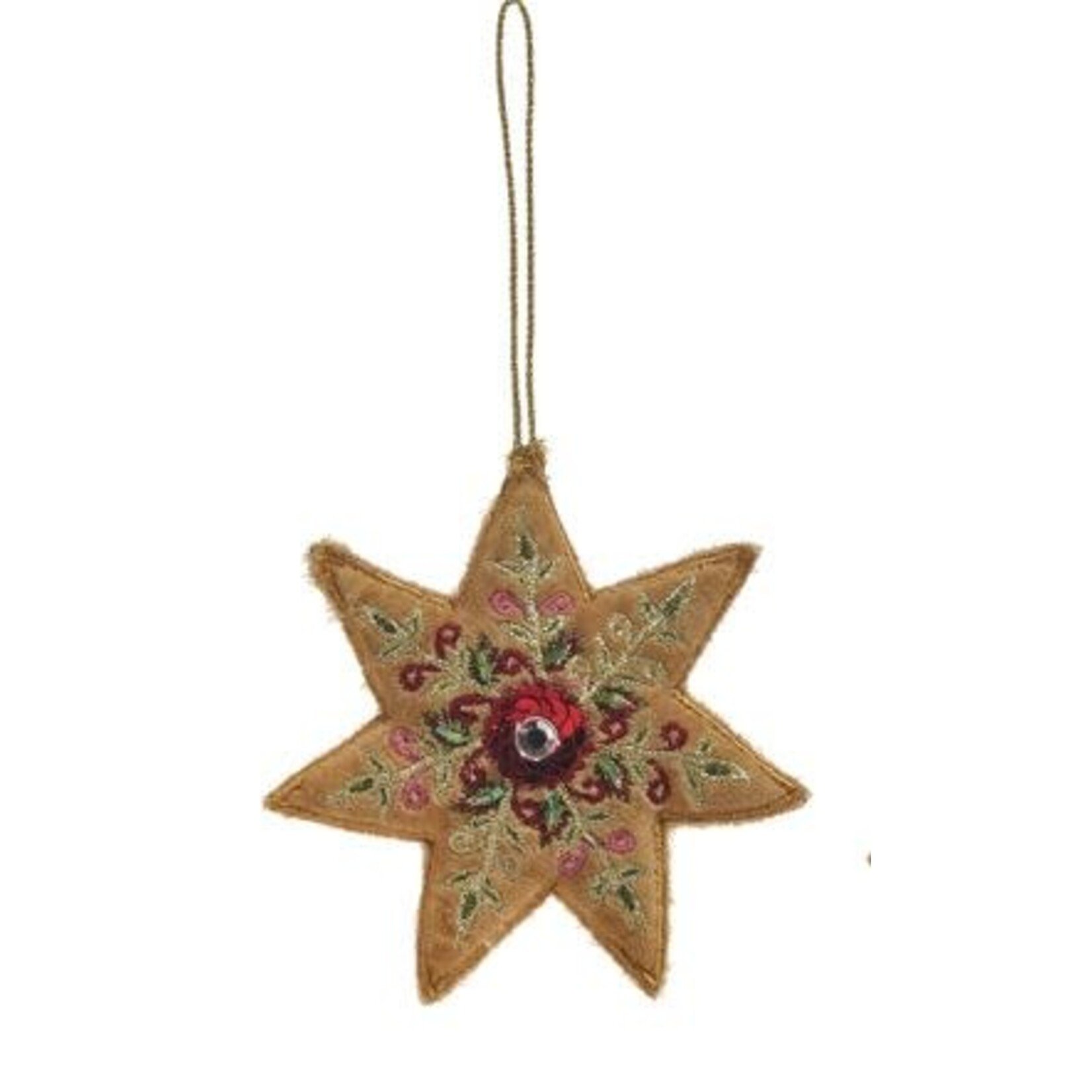 RAZ Imports Embroidered Christmas Ornament 4"