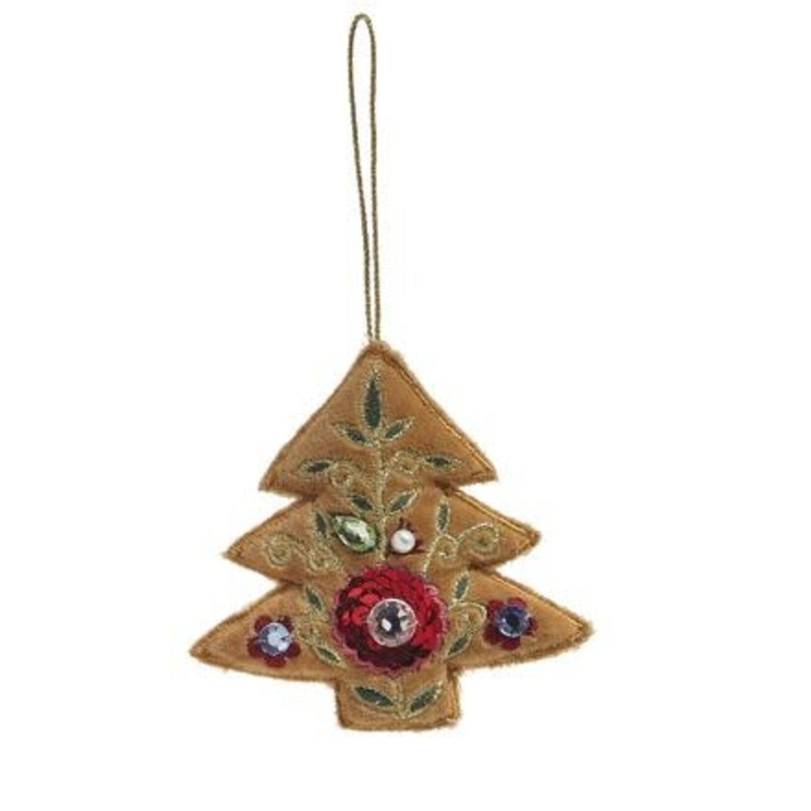 RAZ Imports Embroidered Christmas Ornament 4"