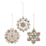 RAZ Imports Jeweled Broach Ornament 3.5"