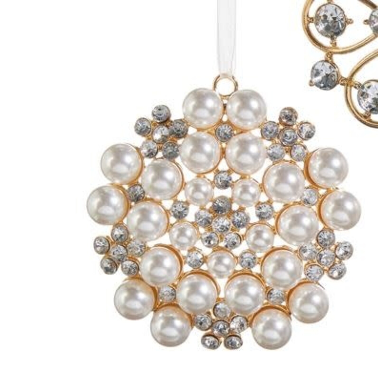 RAZ Imports Jeweled Broach Ornament 3.5"