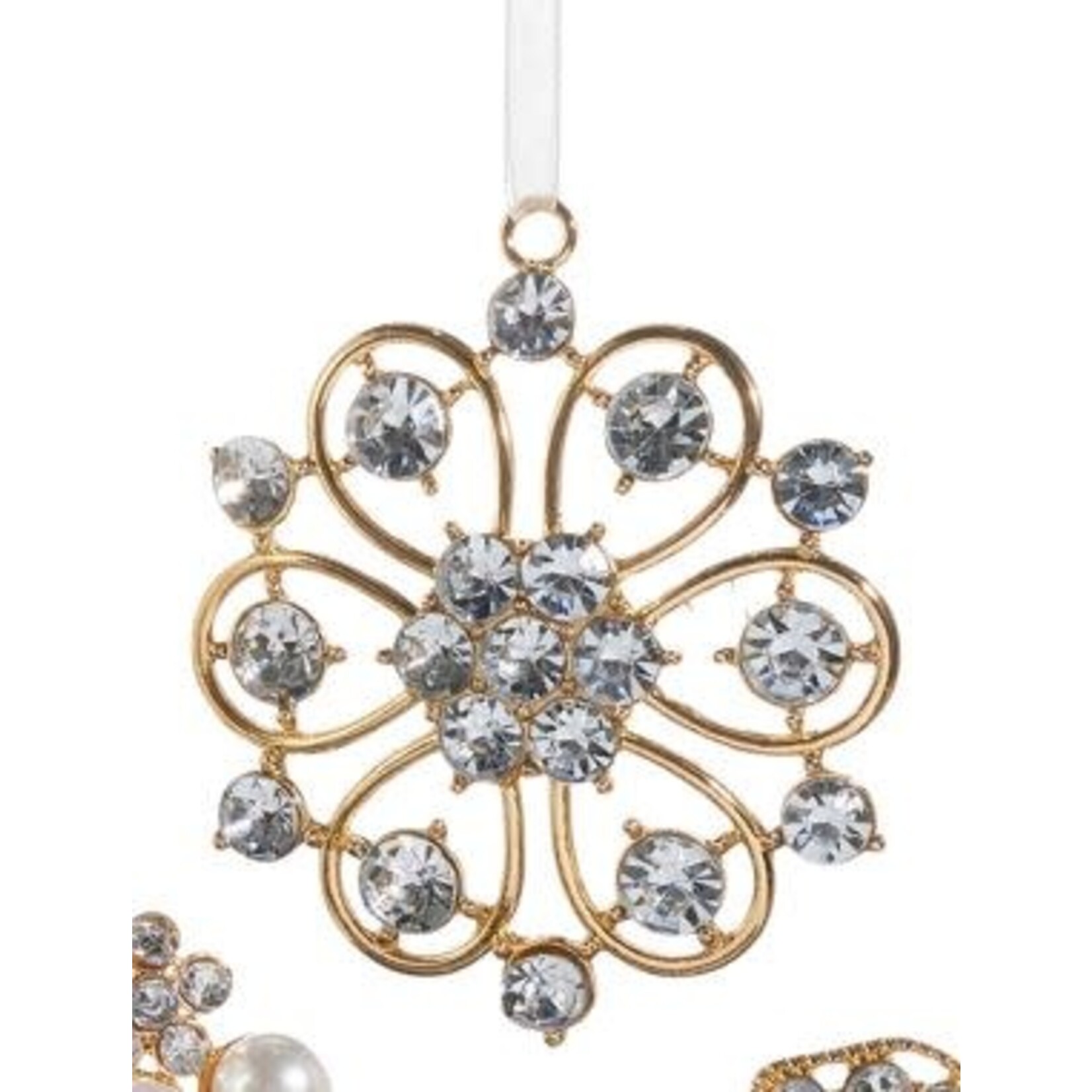 RAZ Imports Jeweled Broach Ornament 3.5"