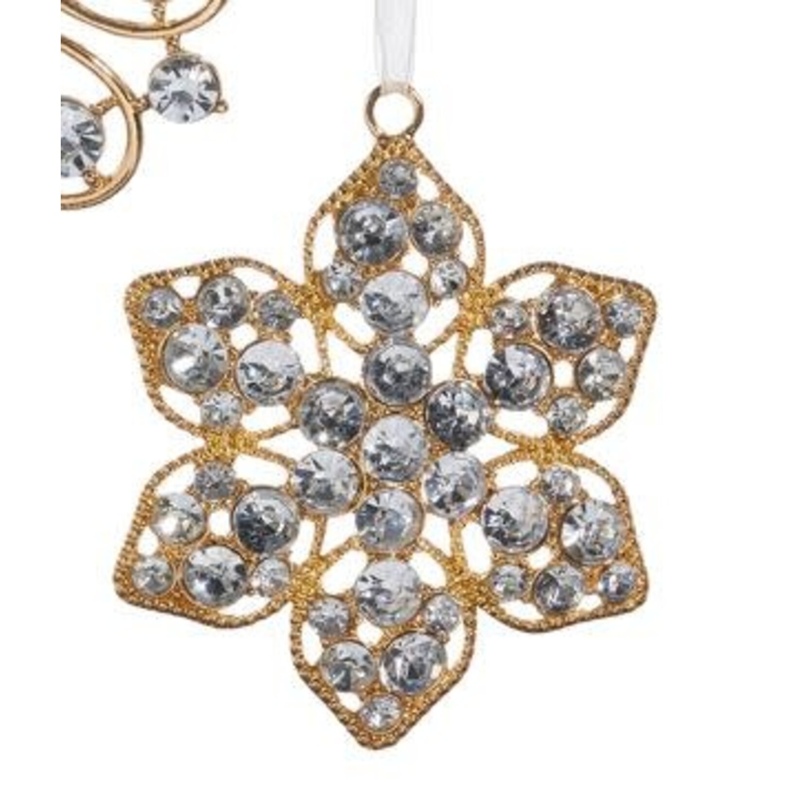 RAZ Imports Jeweled Broach Ornament 3.5"