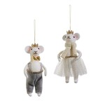 RAZ Imports Crowned Mouse Ornament 6.75"