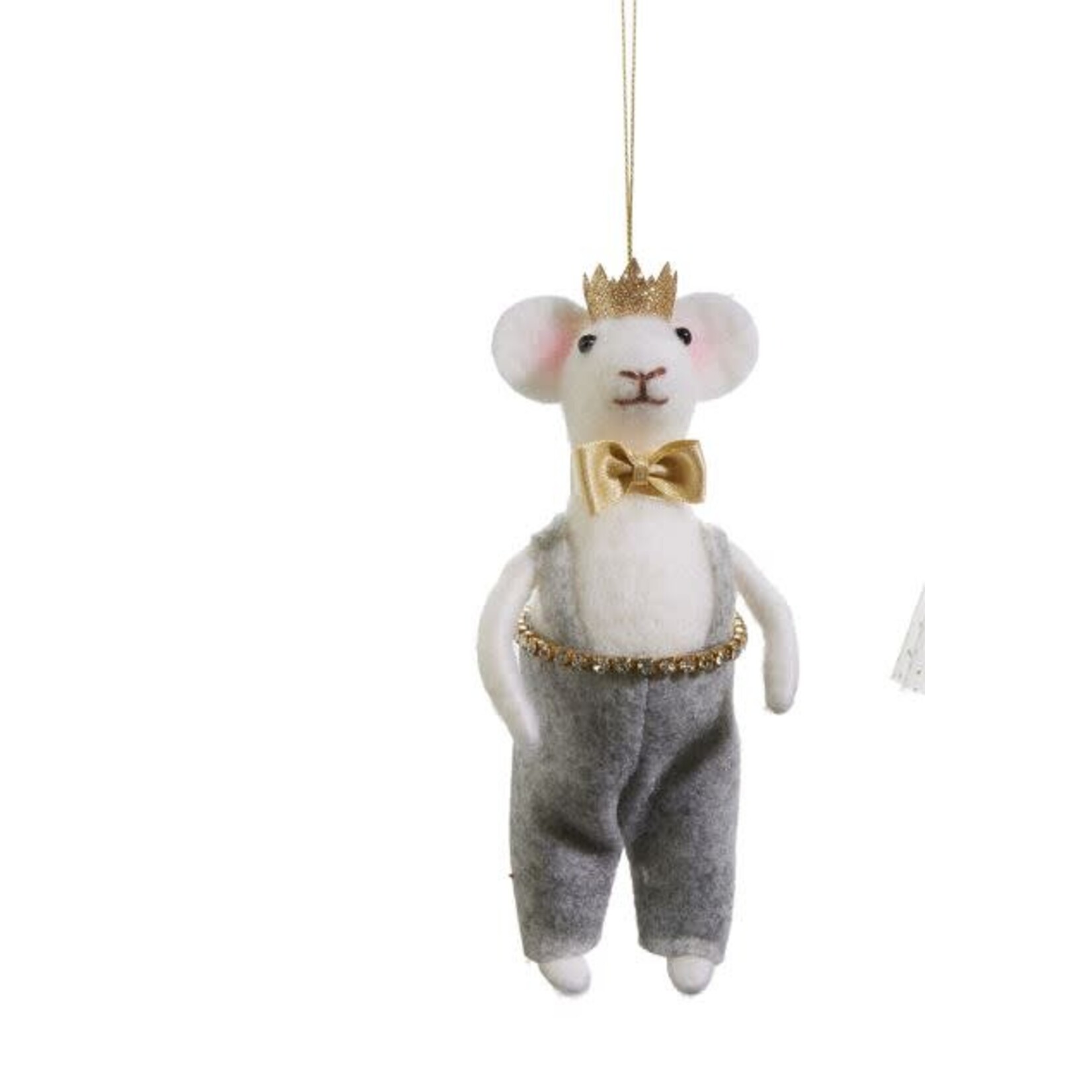 RAZ Imports Crowned Mouse Ornament 6.75"
