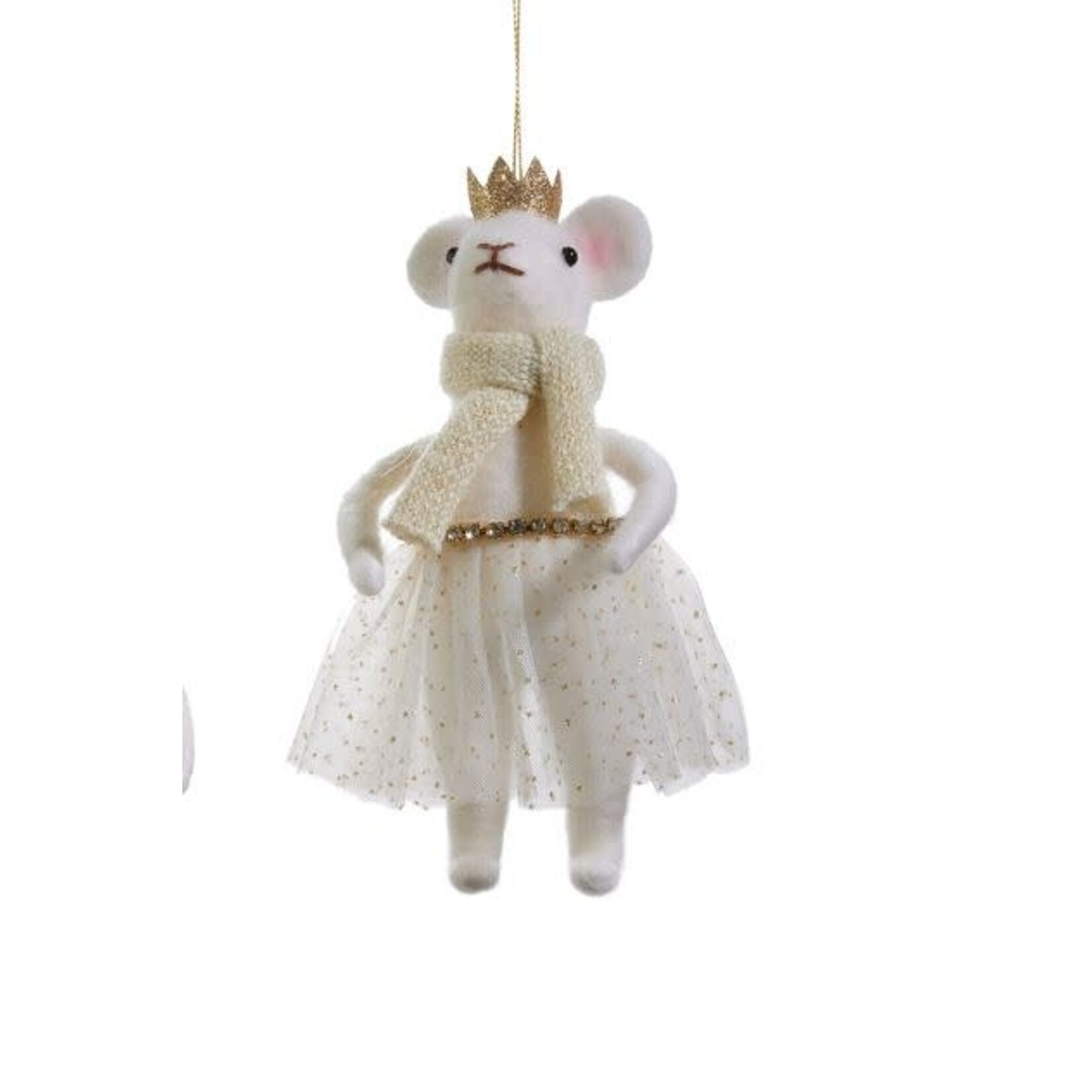 RAZ Imports Crowned Mouse Ornament 6.75"