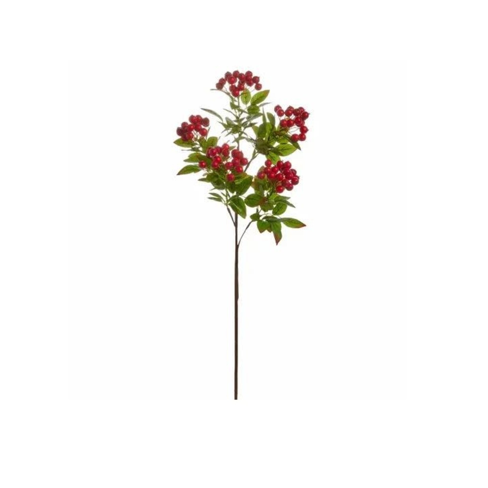 RAZ Imports Mini Faux Cluster Red Berry Spray 34"