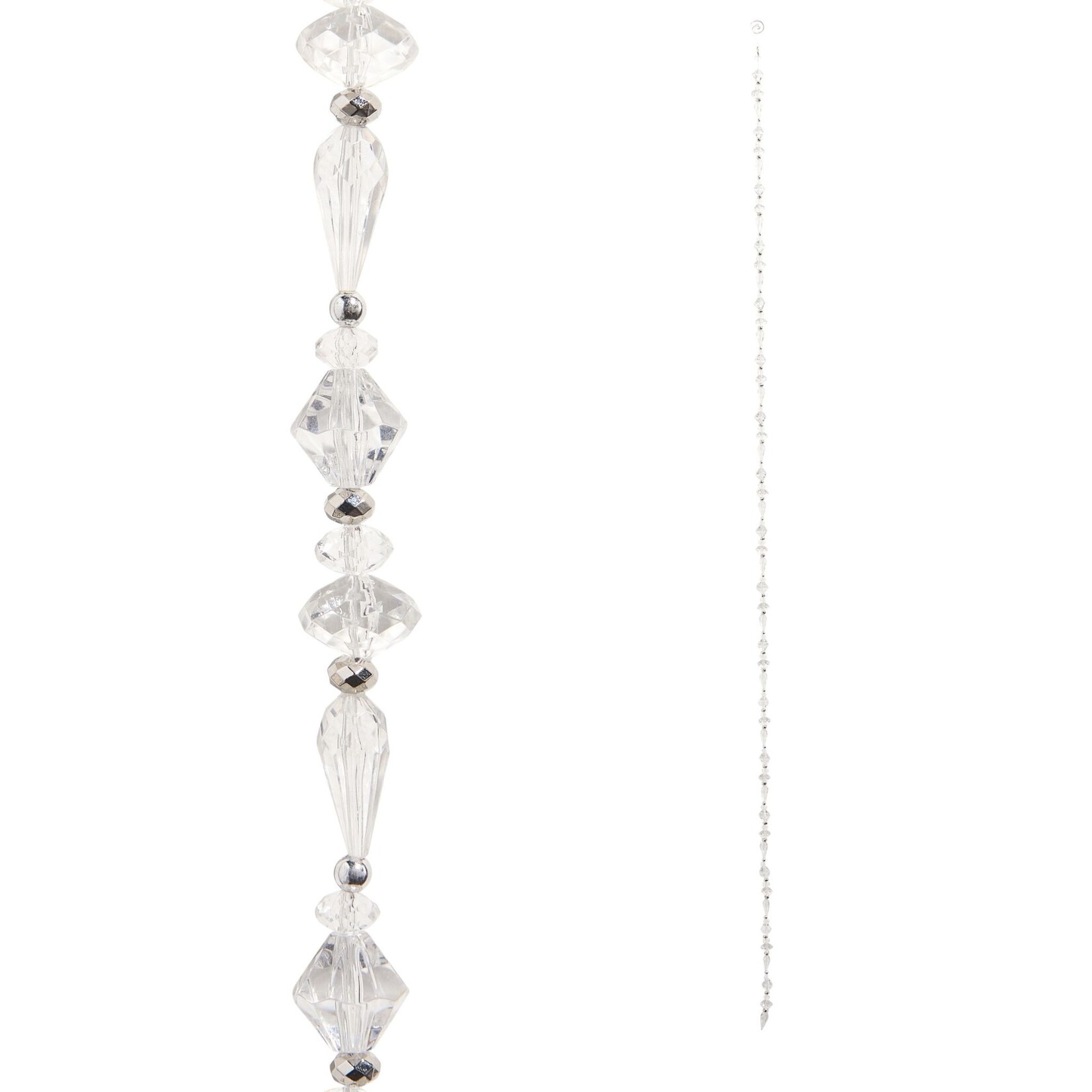 RAZ Imports Clear Bead Christmas Tree Garland 5'