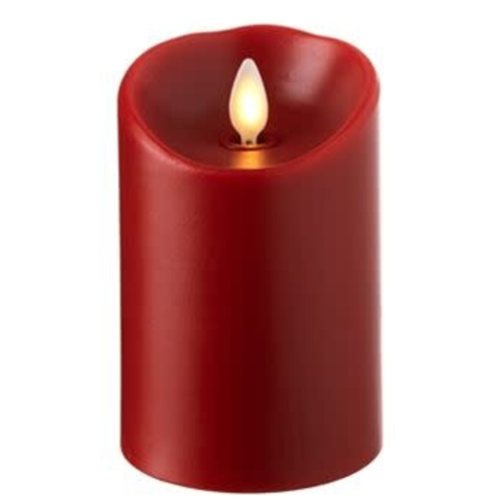 RAZ Imports Moving Flameless Red Pillar Candle 3"