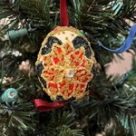 Peter's Seasons Handcrafted Poinsettia Egg Ornament