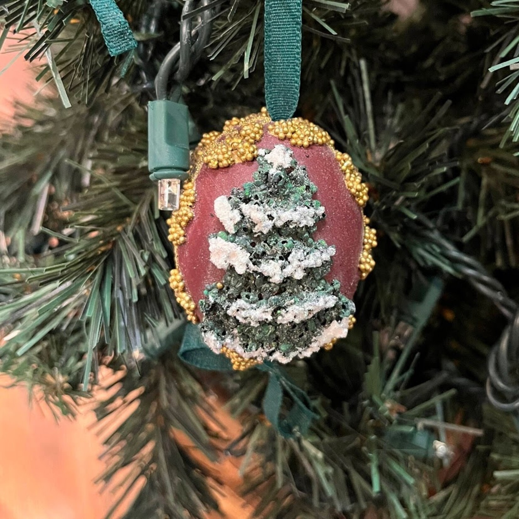 Peter's Seasons Gold Tree Handcrafted Egg Ornament